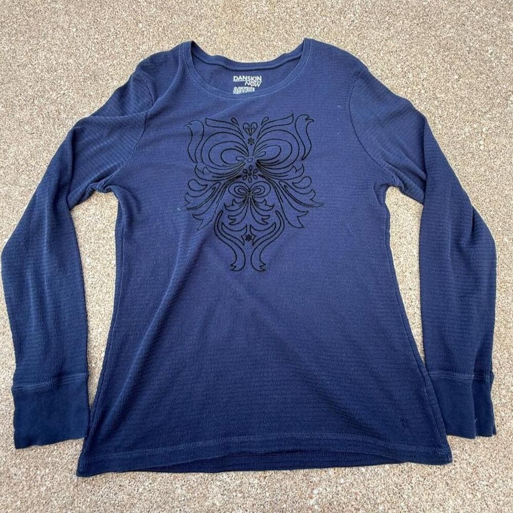Danskin Women's Navy and Blue Shirt